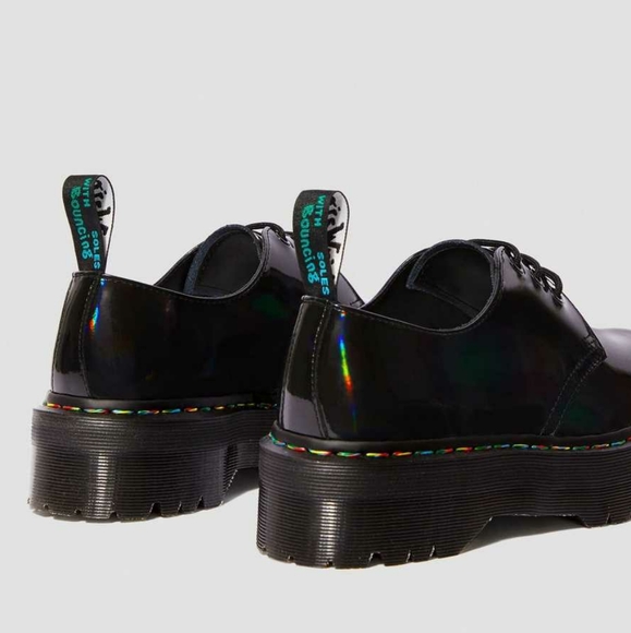 Docs Dr. Martens 1461 Rainbow patent platform shoes - Picture 2 of 5